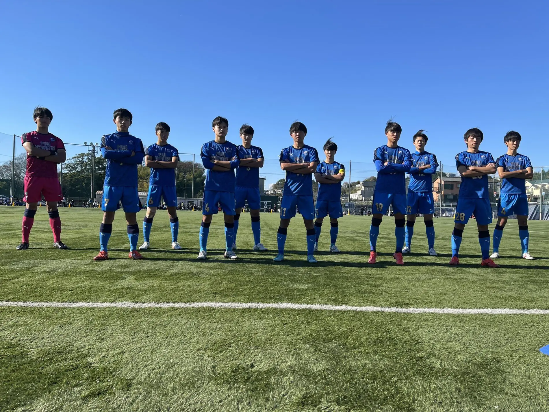 富士大学　サッカー部　上下　一式　高校 富士大学 サッカー部 上下 一式 高校