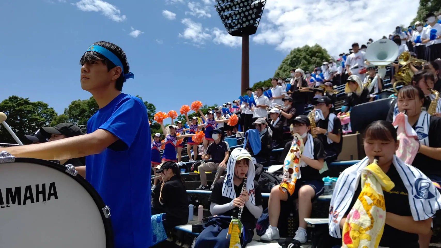 夏の高校野球1回戦の応援に行きました - 富士市立高等学校